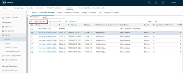 Configure ESXi host as NSX-T Transport Node - VMware NSX-T Part 9